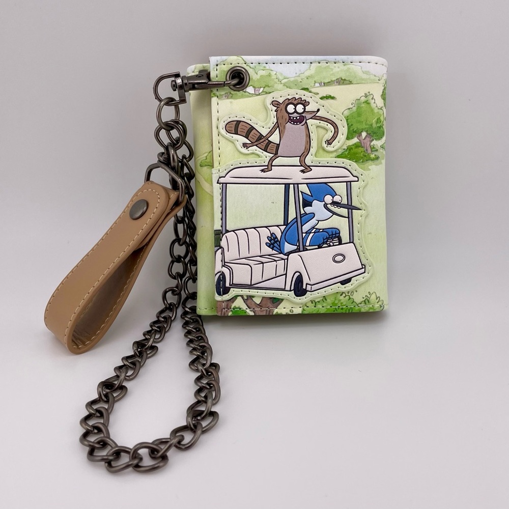 Regular Show Trifold Wallet With Chain Mordecai And Rigby